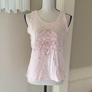 GAIAM Pink Dream Catcher Tank Top Sleeveless Cotton Shirt